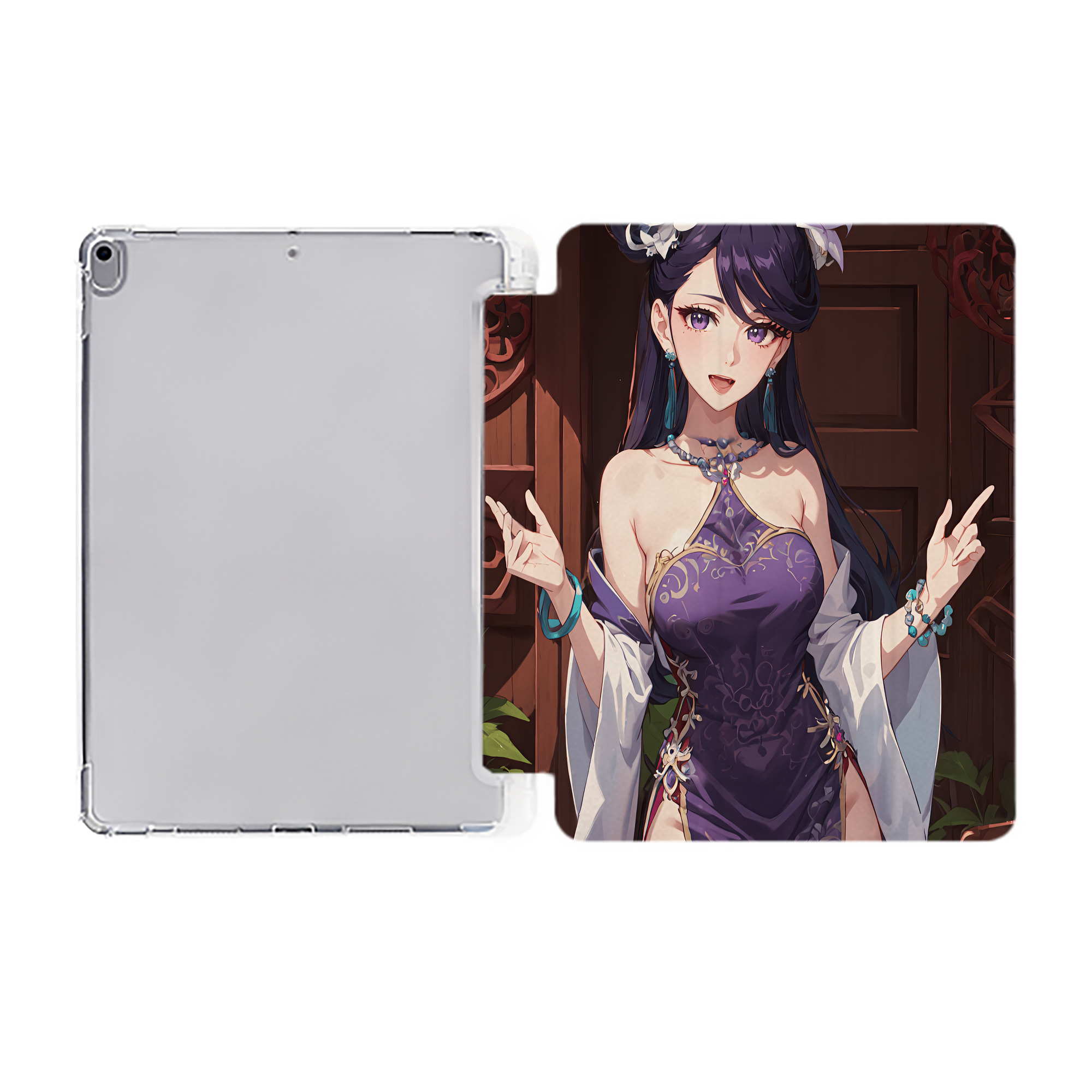 （画像用） 薬屋のひとりごと The Apothecary Diaries IPad ケース ペン収納付き 三つ折りスタンド PUレザー×シリコン 対応機種9.5/10.5/10.9インチ